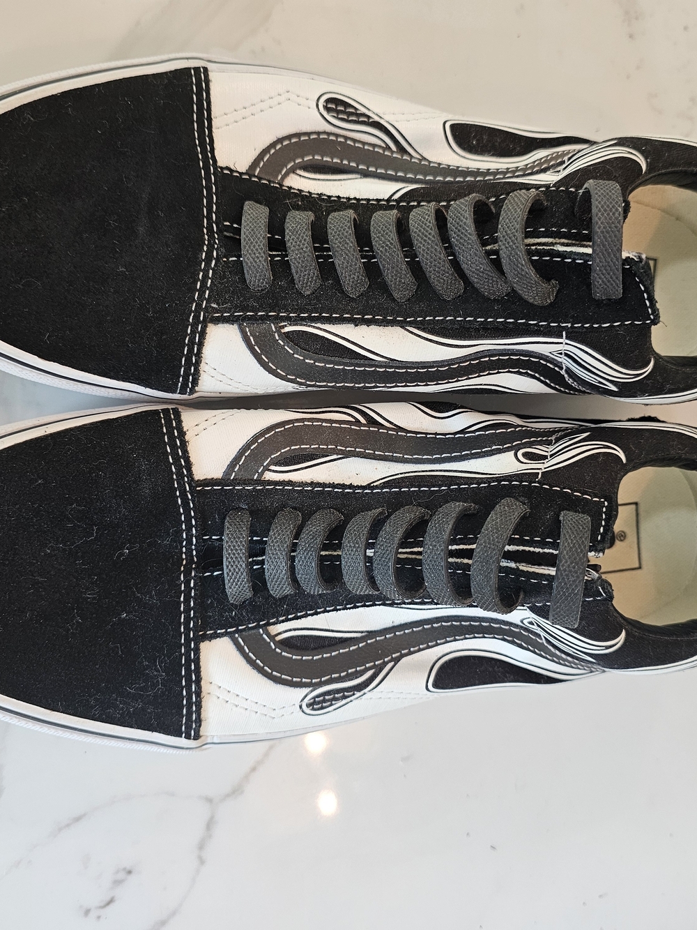 Vans Black & White Flame Old Skool Sneakers - Picture 2 of 4
